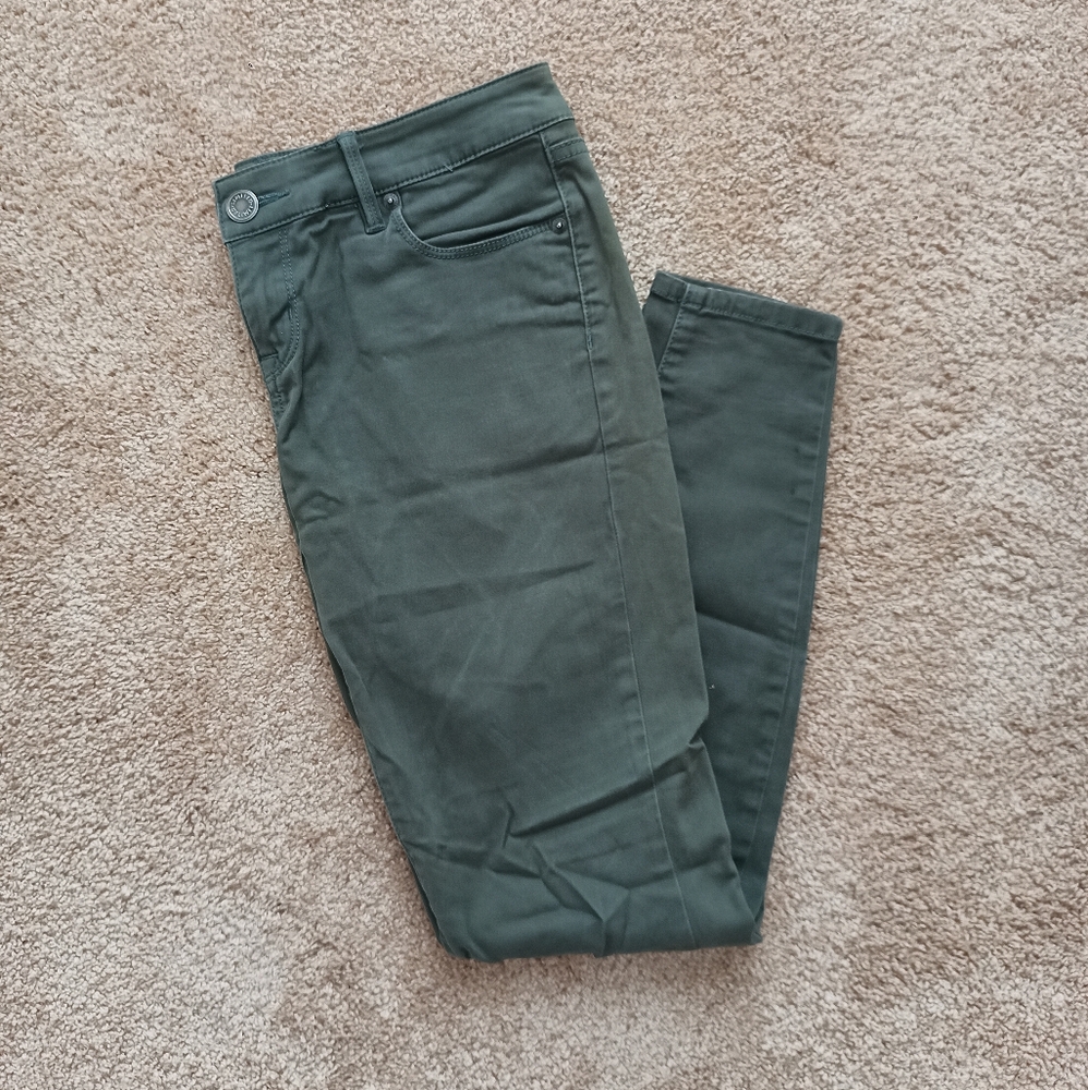 The Limited Denim Legging Jean | sz 4R, Army Green